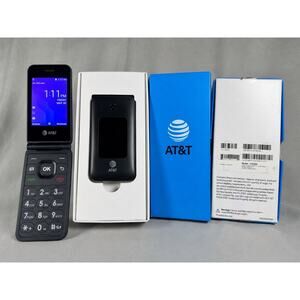 AT&T Cingular Flip IV U102AA KaiOS Flip Phone Black No SIM Tested Working